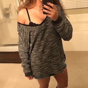 Off-the-shoulder black top